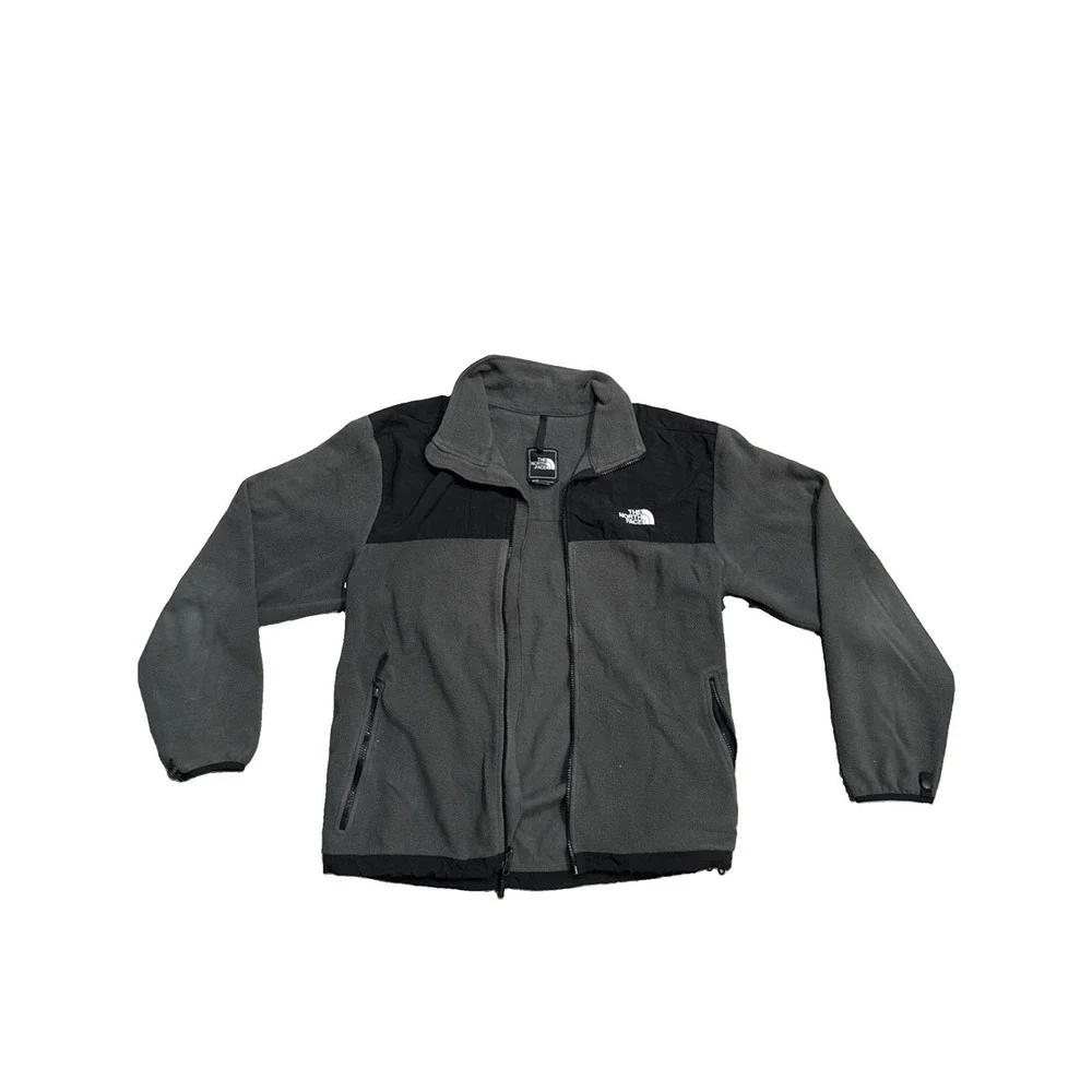 The North Face Denali Fleece Jacket Men's Medium Gray Black Full Zip Outdoor